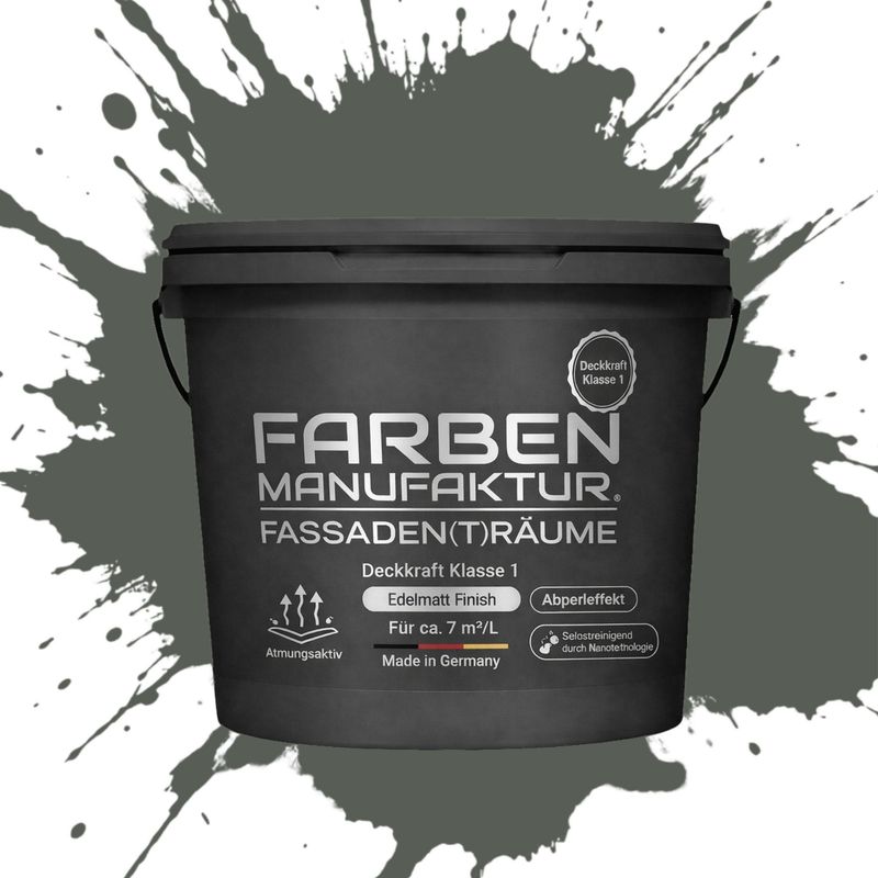 Farben Manufaktur Fassaden(t)räume Sockelfarbe - RAL 7009 Grüngrau Farben Manufaktur Fassaden(t)räume Sockelfarbe - RAL 7009 Grüngrau