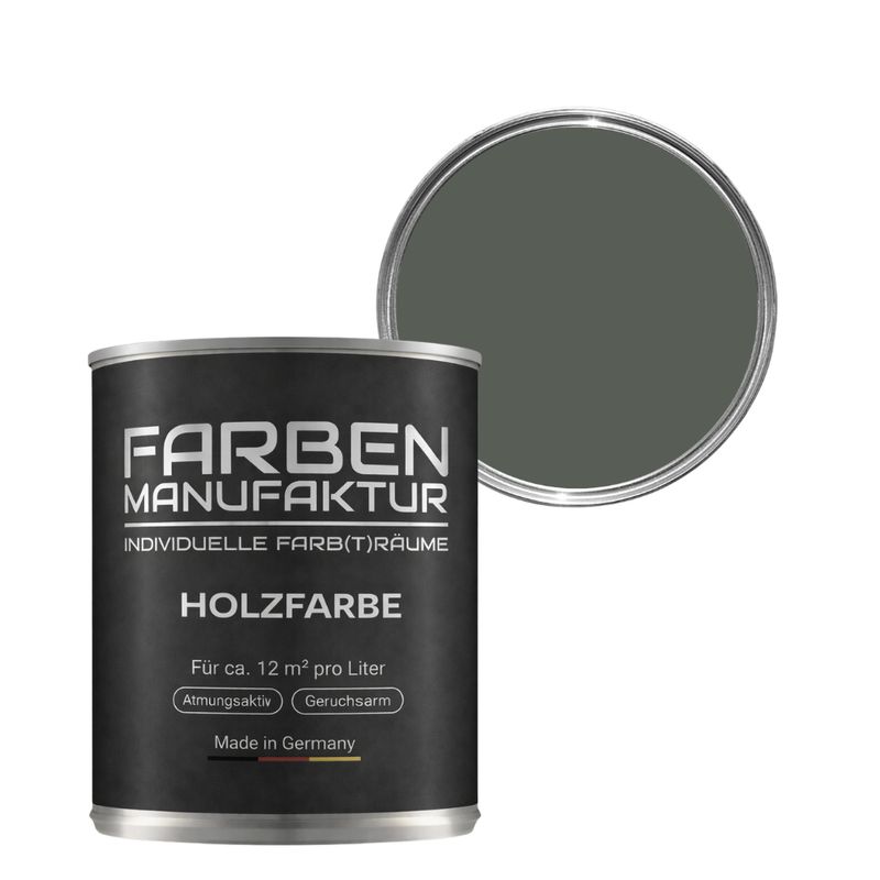 Farben Manufaktur Holzschutz deckend - RAL 7009 Grüngrau Farben Manufaktur Holzschutz deckend - RAL 7009 Grüngrau