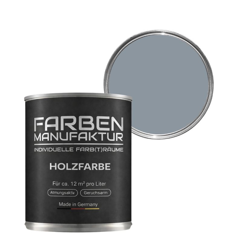 Farben Manufaktur Holzschutz deckend - RAL 7001 Silbergrau Farben Manufaktur Holzschutz deckend - RAL 7001 Silbergrau