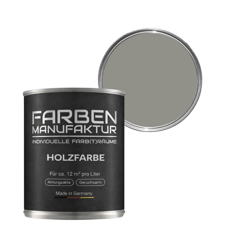 Farben Manufaktur Holzschutz deckend - RAL 7030 Steingrau Farben Manufaktur Holzschutz deckend - RAL 7030 Steingrau