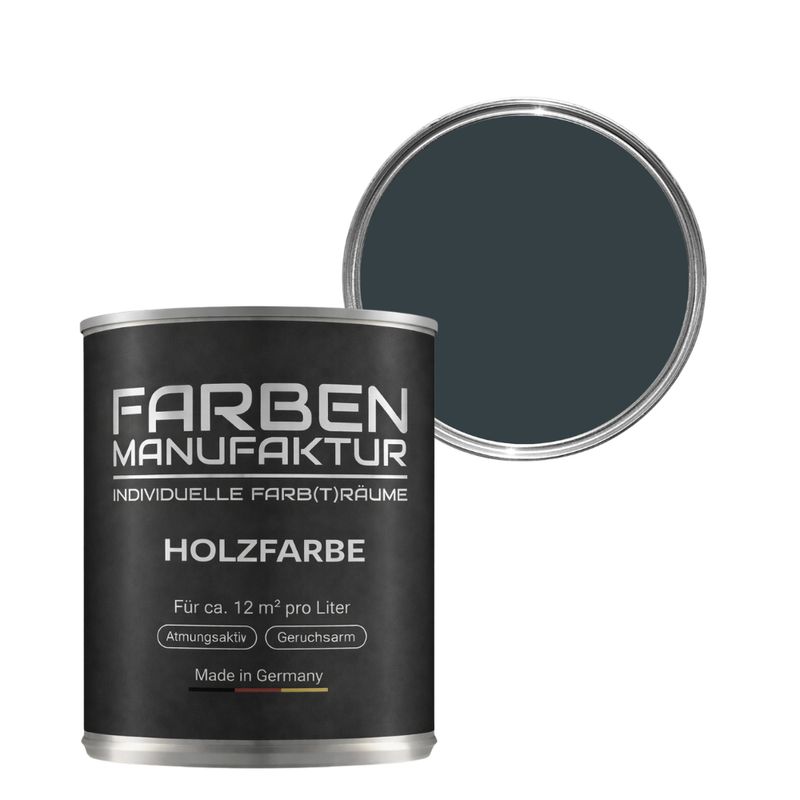 Farben Manufaktur Holzschutz deckend - RAL 7026 Granitgrau Farben Manufaktur Holzschutz deckend - RAL 7026 Granitgrau