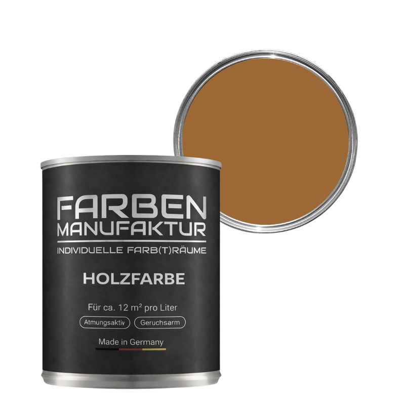 Farben Manufaktur Holzschutz deckend - RAL 8001 Ockerbraun Farben Manufaktur Holzschutz deckend - RAL 8001 Ockerbraun