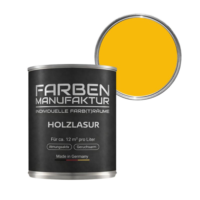 Farben Manufaktur Holzlasur RAL 1003 - Signalgelb Farben Manufaktur Holzlasur RAL 1003 - Signalgelb