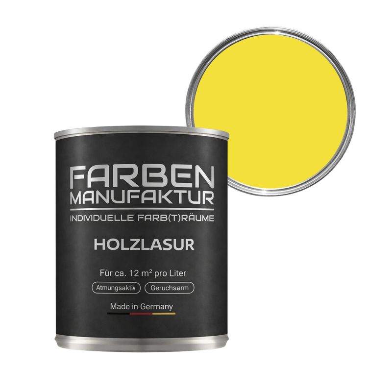 Farben Manufaktur Holzlasur RAL 1018 - Zinkgelb Farben Manufaktur Holzlasur RAL 1018 - Zinkgelb