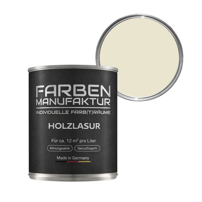 Farben Manufaktur Holzlasur RAL 1013 - Perlweiß Farben Manufaktur Holzlasur RAL 1013 - Perlweiß