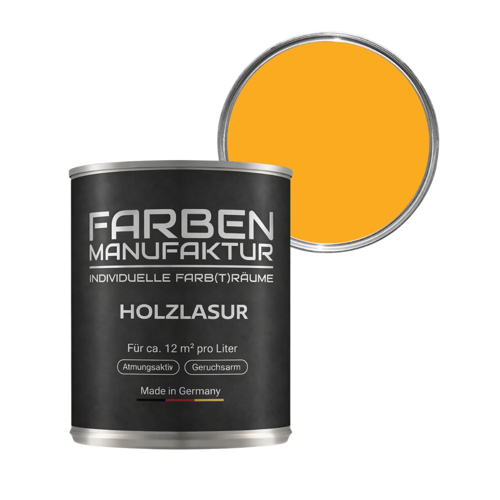 Farben Manufaktur Holzlasur RAL 1033 - Dahliengelb Farben Manufaktur Holzlasur RAL 1033 - Dahliengelb
