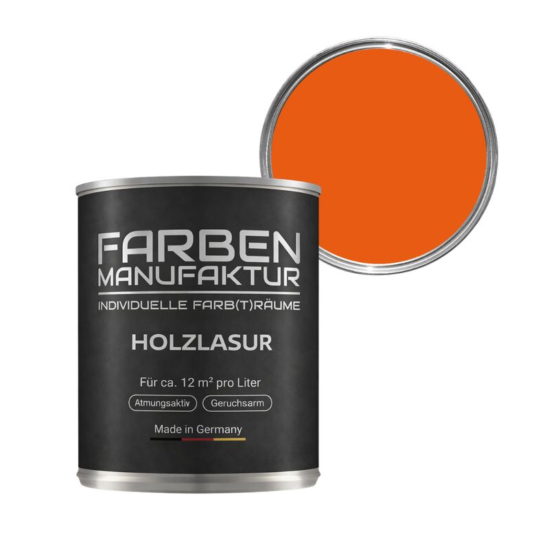 Farben Manufaktur Holzlasur RAL 2004 - Reinorange Farben Manufaktur Holzlasur RAL 2004 - Reinorange