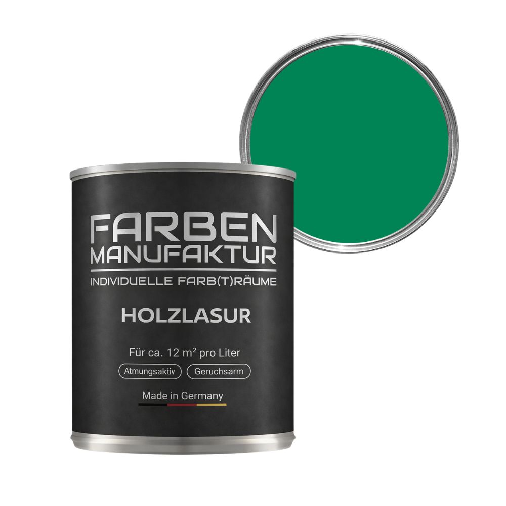 Farben Manufaktur Holzlasur RAL 6024 - Verkehrsgrün Farben Manufaktur Holzlasur RAL 6024 - Verkehrsgrün