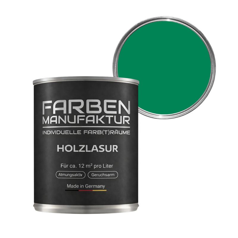 Farben Manufaktur Holzlasur RAL 6024 - Verkehrsgrün Farben Manufaktur Holzlasur RAL 6024 - Verkehrsgrün
