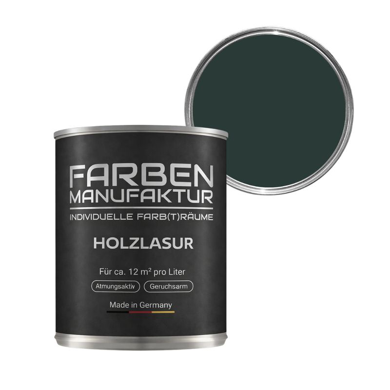 Farben Manufaktur Holzlasur RAL 6012 - Schwarzgrün Farben Manufaktur Holzlasur RAL 6012 - Schwarzgrün