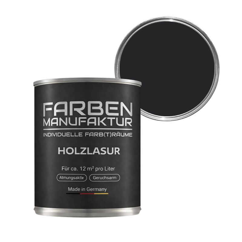 Farben Manufaktur Holzlasur RAL 9004 - Signalschwarz Farben Manufaktur Holzlasur RAL 9004 - Signalschwarz