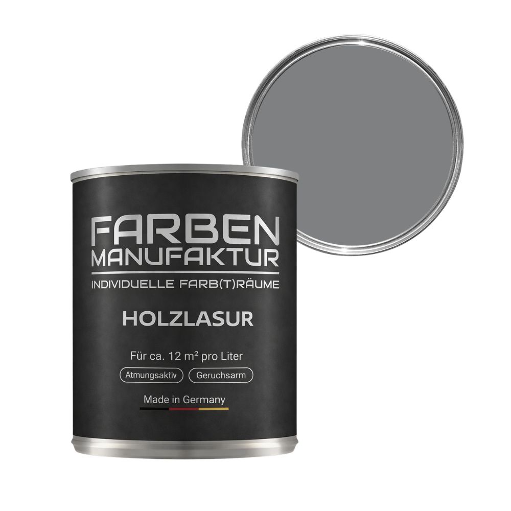 Farben Manufaktur Holzlasur RAL 7037 - Staubgrau Farben Manufaktur Holzlasur RAL 7037 - Staubgrau