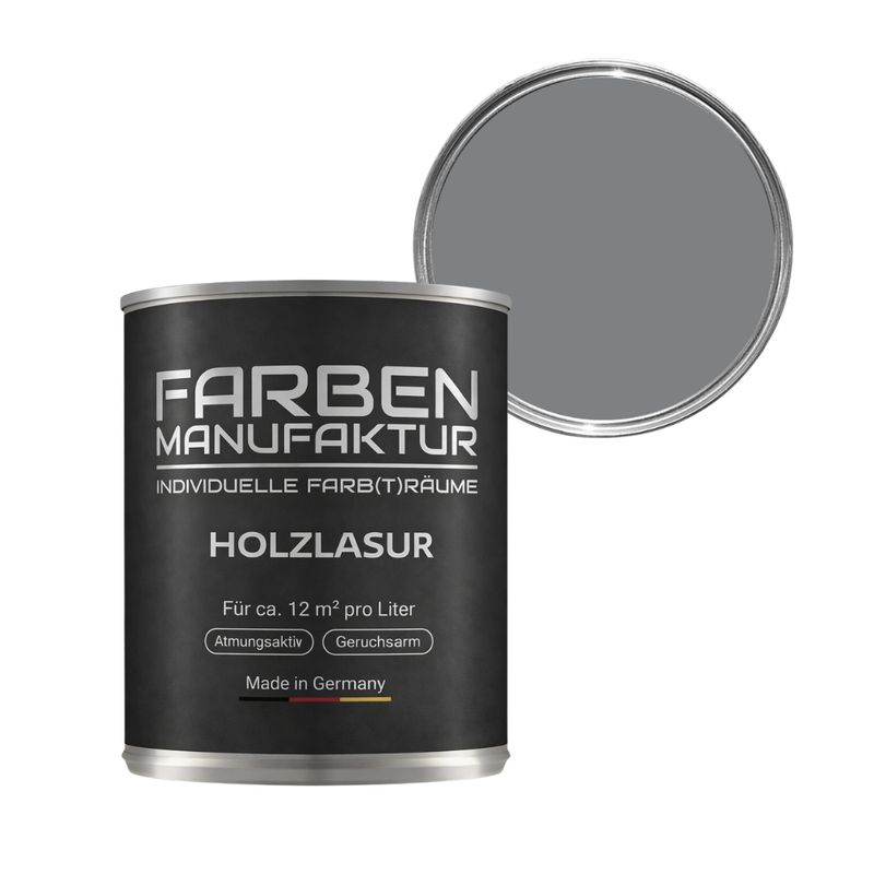 Farben Manufaktur Holzlasur RAL 7037 - Staubgrau Farben Manufaktur Holzlasur RAL 7037 - Staubgrau