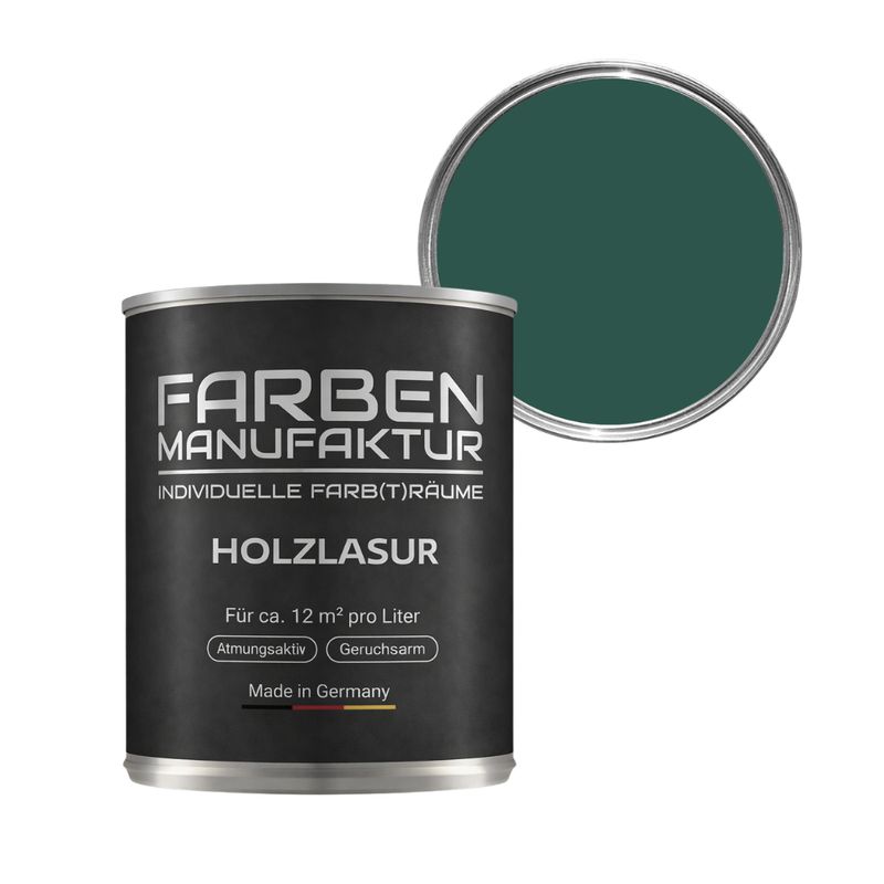 Farben Manufaktur Holzlasur RAL 6028 - Kieferngrün Farben Manufaktur Holzlasur RAL 6028 - Kieferngrün