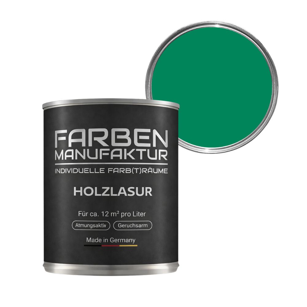Farben Manufaktur Holzlasur RAL 6032 - Signalgrün