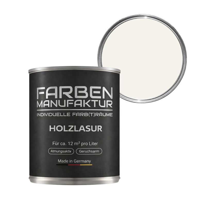 Farben Manufaktur Holzlasur RAL 9010 - Reinweiß Farben Manufaktur Holzlasur RAL 9010 - Reinweiß