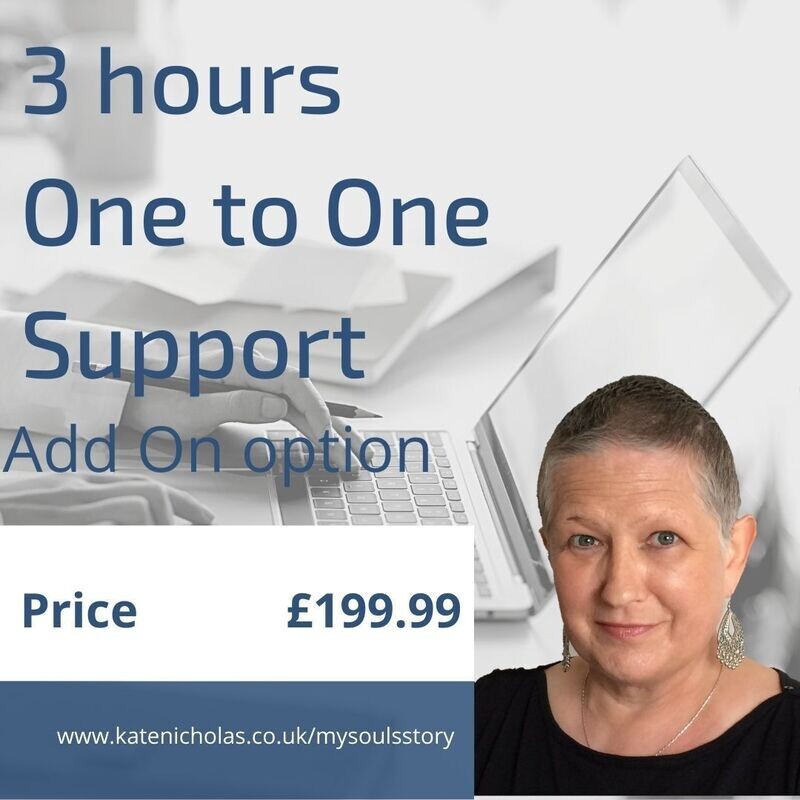 Write Your Story: 3 hours one to one support
