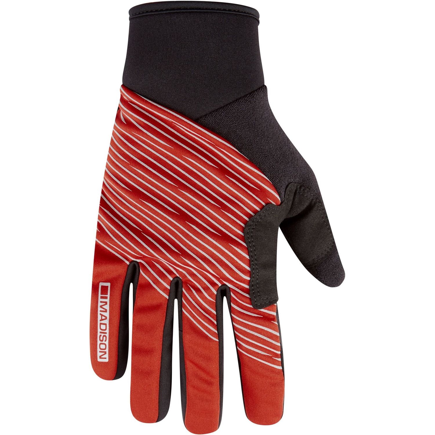 Madison Stellar Reflective Windproof Thermal Gloves, Color: Lava, Size: S