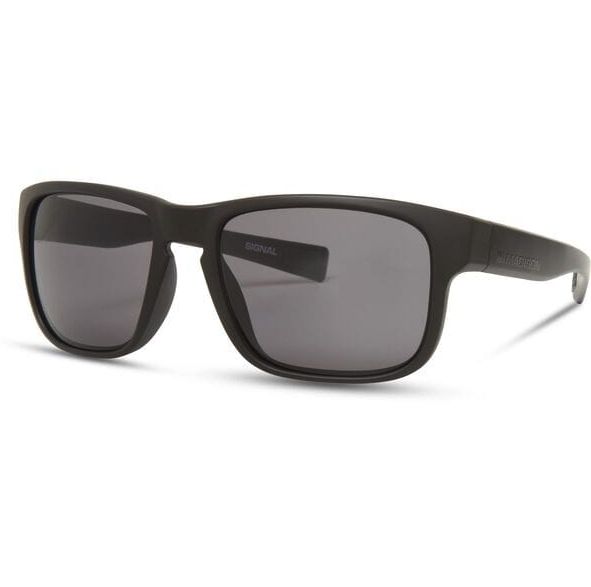 Signal Sunglasses - matt black / black mirror