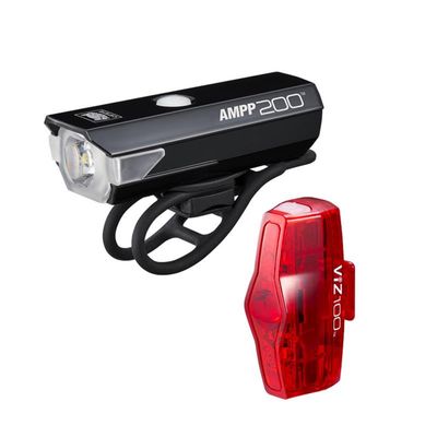 CATEYE AMPP 200 / VIZ 100 BIKE LIGHT SET CATEYE AMPP 200 / VIZ 100 BIKE LIGHT SET
