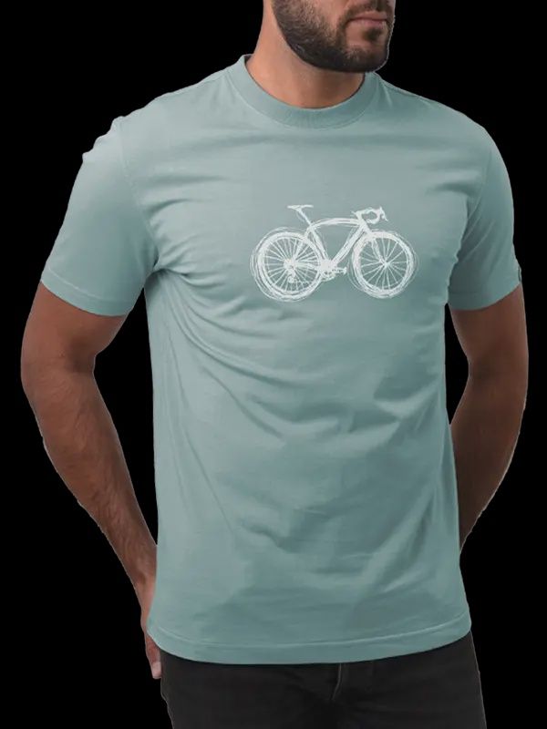 JUST BIKE T SHIRT LIGHT GREEN, Size: Large