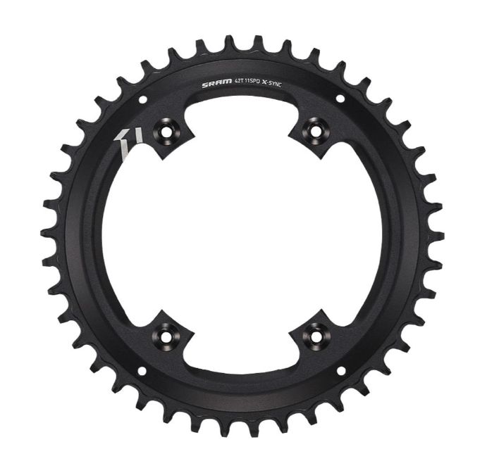 SRAM Chain Ring X-Sync 42T 11 Speed Apex1 Asymmetric 110BCD Alumblack BB30 Or Gxp