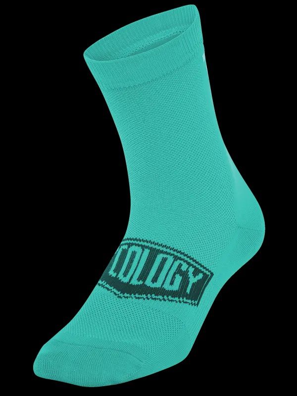 Cycology Reflective Logo Cycling Socks Aqua