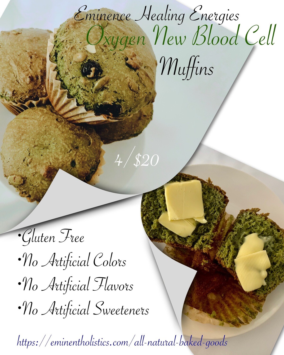 ♥Oxygen Navy Bean Gluten Free Sugar Free Muffin 6 Pack ♥