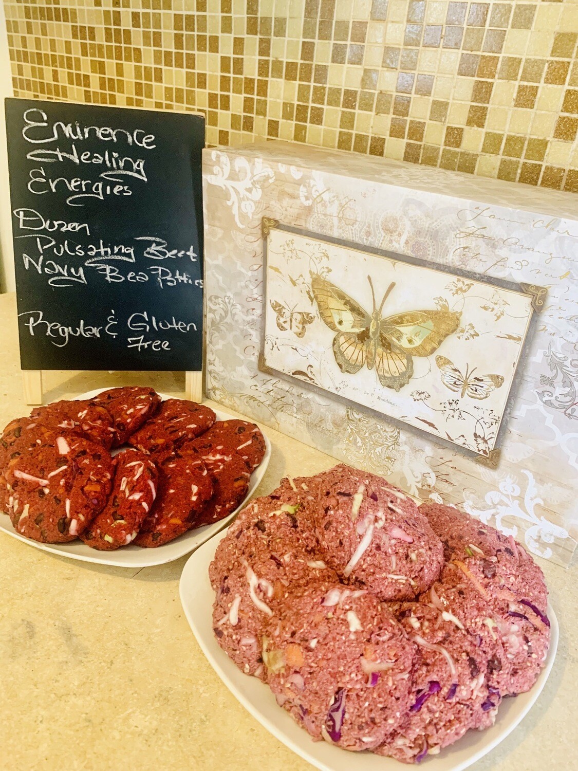 ♥Organic Pulsating Beet Navy Bean Patties 6 Pack♥