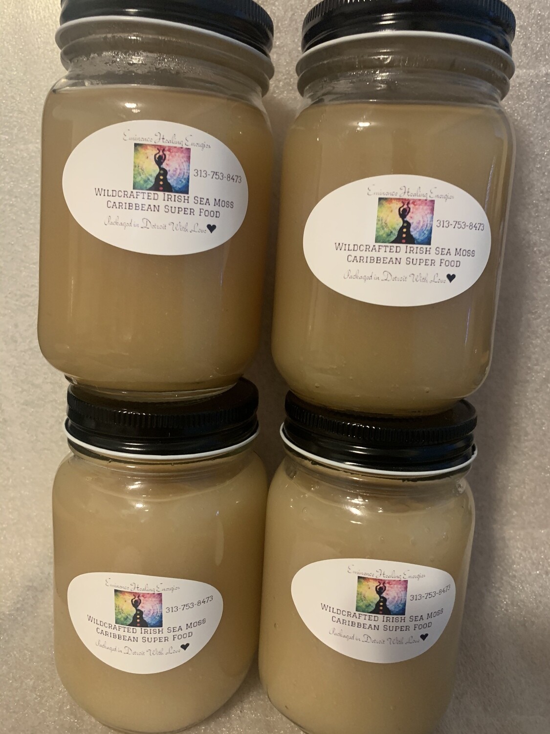 ♥ 4 Jars Chondrus Crispus Irish Seamoss Gel♥