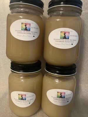♥ 4 Jars Chondrus Crispus Irish Seamoss Gel♥