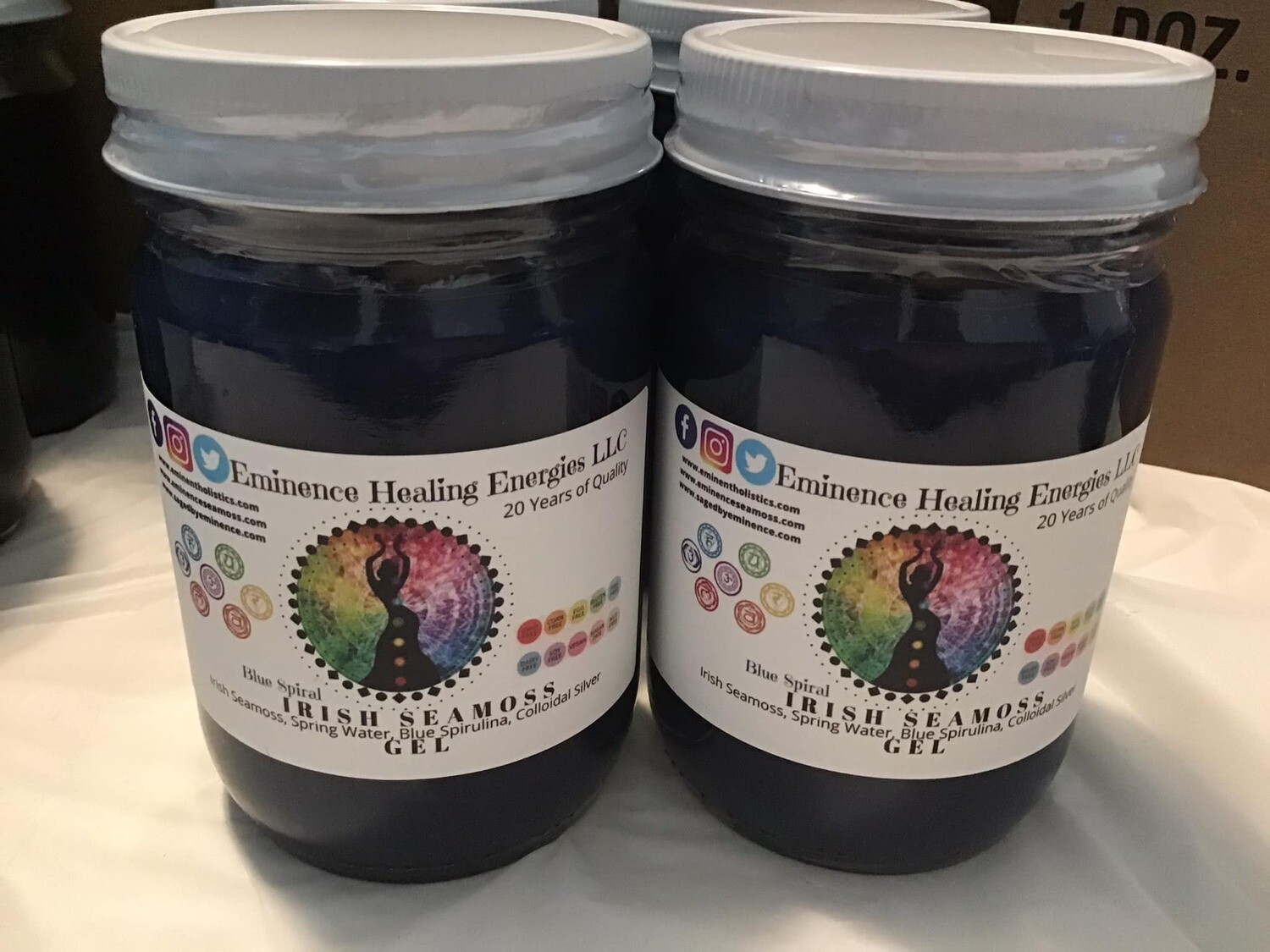 ♥ 12 Jars Chondrus Crispus Wildcrafted Irish Seamoss  Gel♥