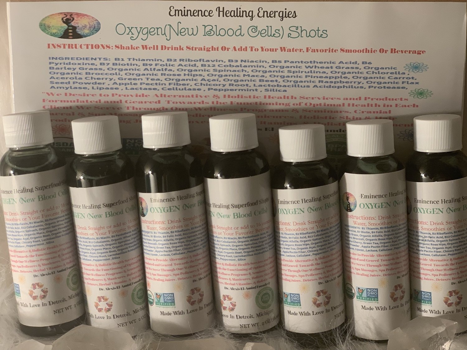 ♥OXYGEN (New Blood Cells) Healing Superfood 7 day Shots♥