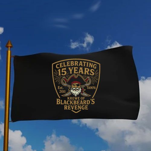 2025-2026 3&#39; x 5&#39; KBR Flag, Design: 15 Years Logo