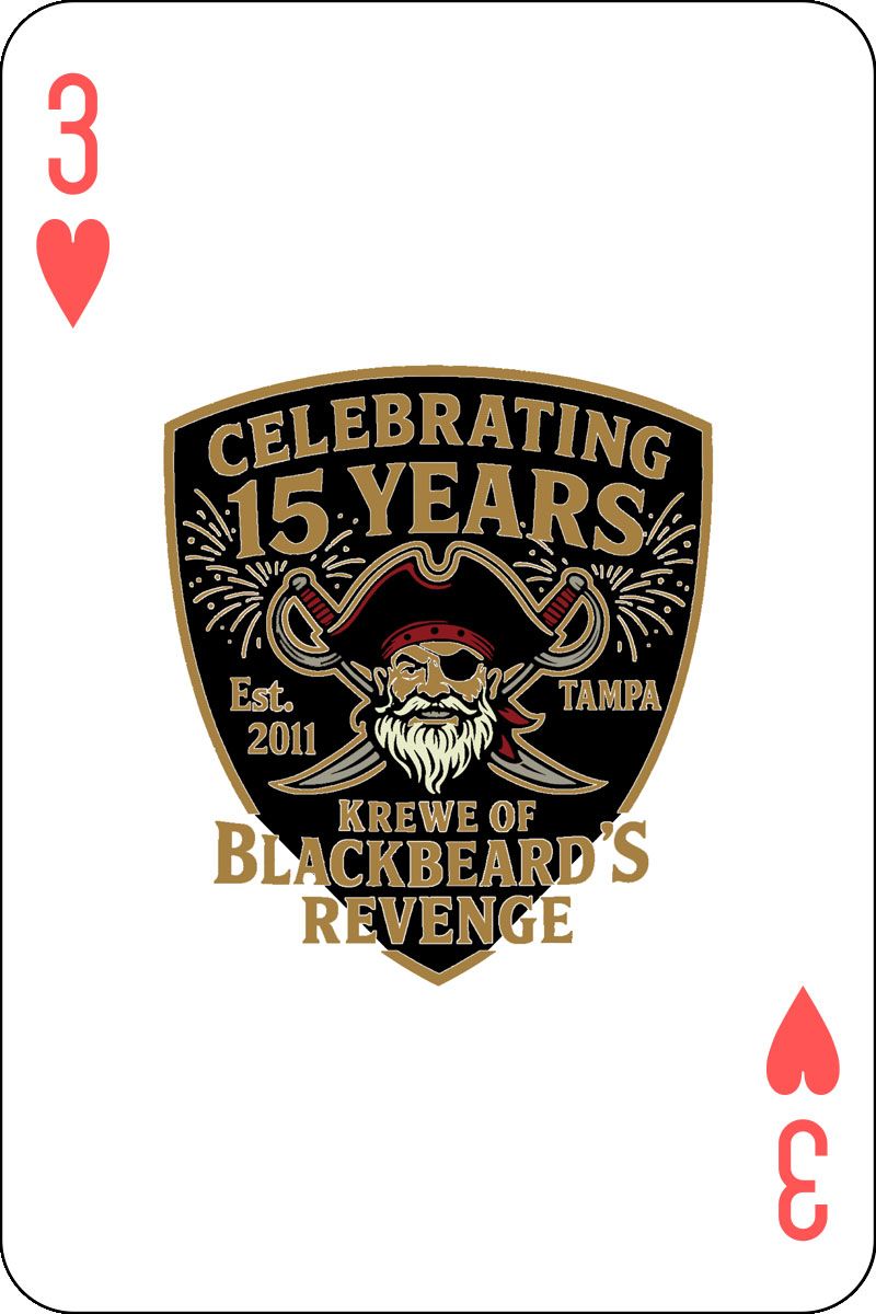 2026 KBR Playing Cards - 3 of Hearts