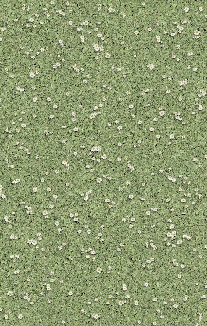 PVC (15€/m²) CV Bodenbelag Blumen Wiese Vinyl 2 Meter Breite