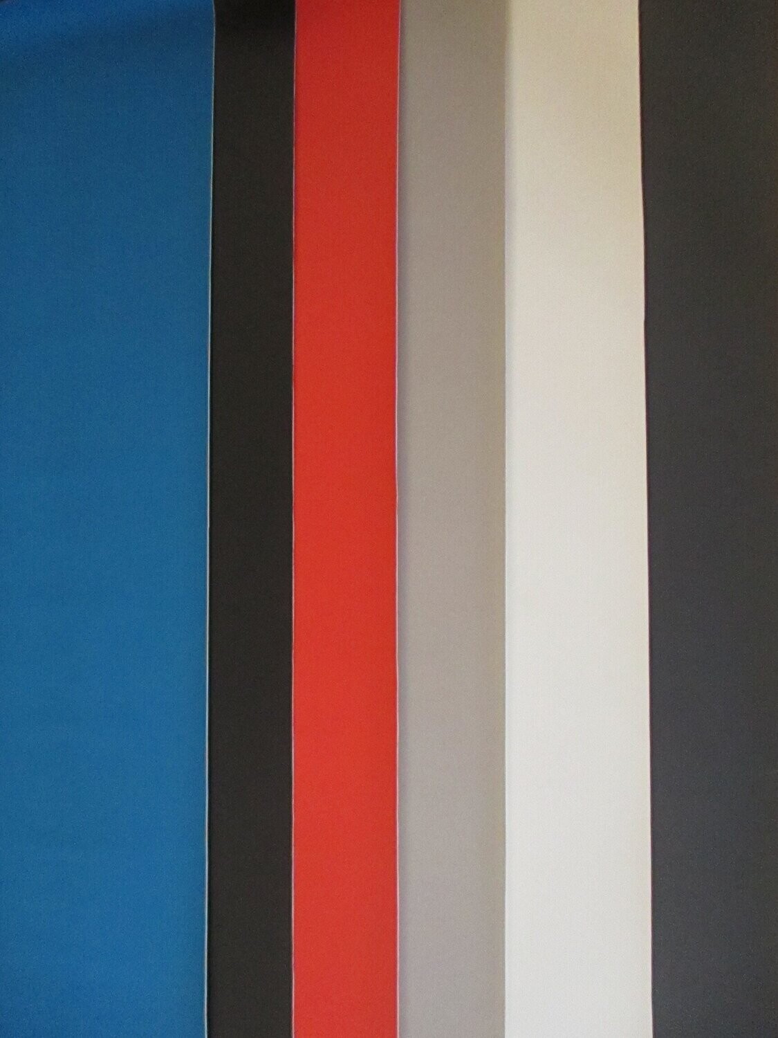Uni Farben CV Bodenbeläge schwarz, weiß, rot, blau, hell grau, dunkel grau in 200 cm Breite