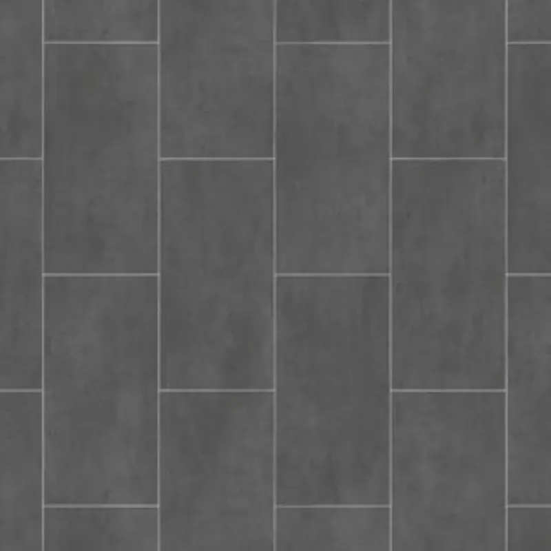 PVC (9€/m²) CV Bodenbelag Melbourne Noir Fliese anthrazit 2 Meter breite