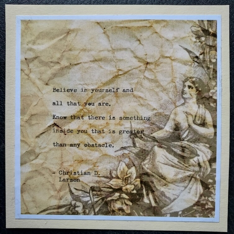 Believe in Yourself Inspiring Life Quote Wall Plaque Handmade Positive Gift