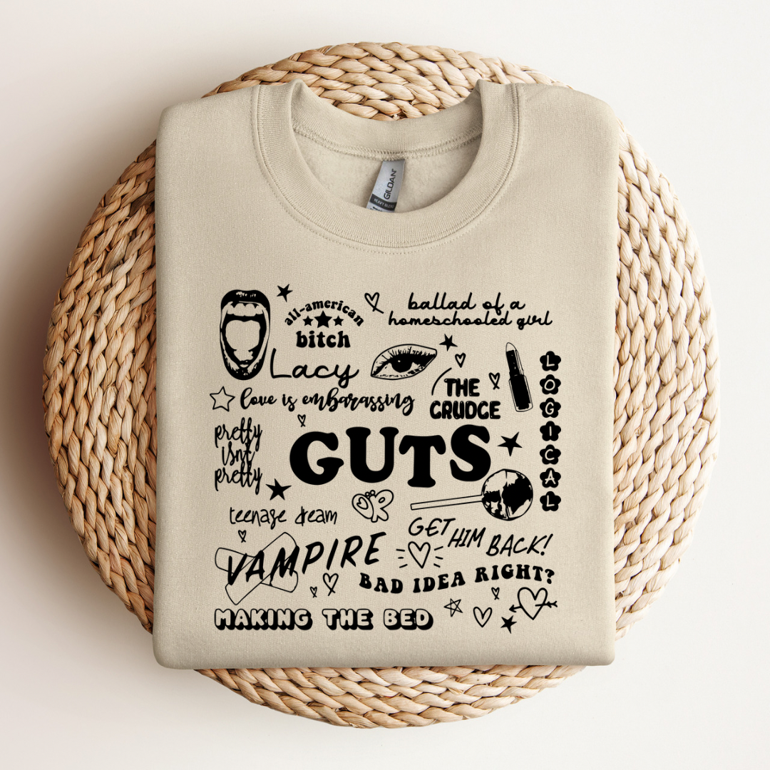 Olivia Rodrigo “Guts” Sweatshirt 🖤