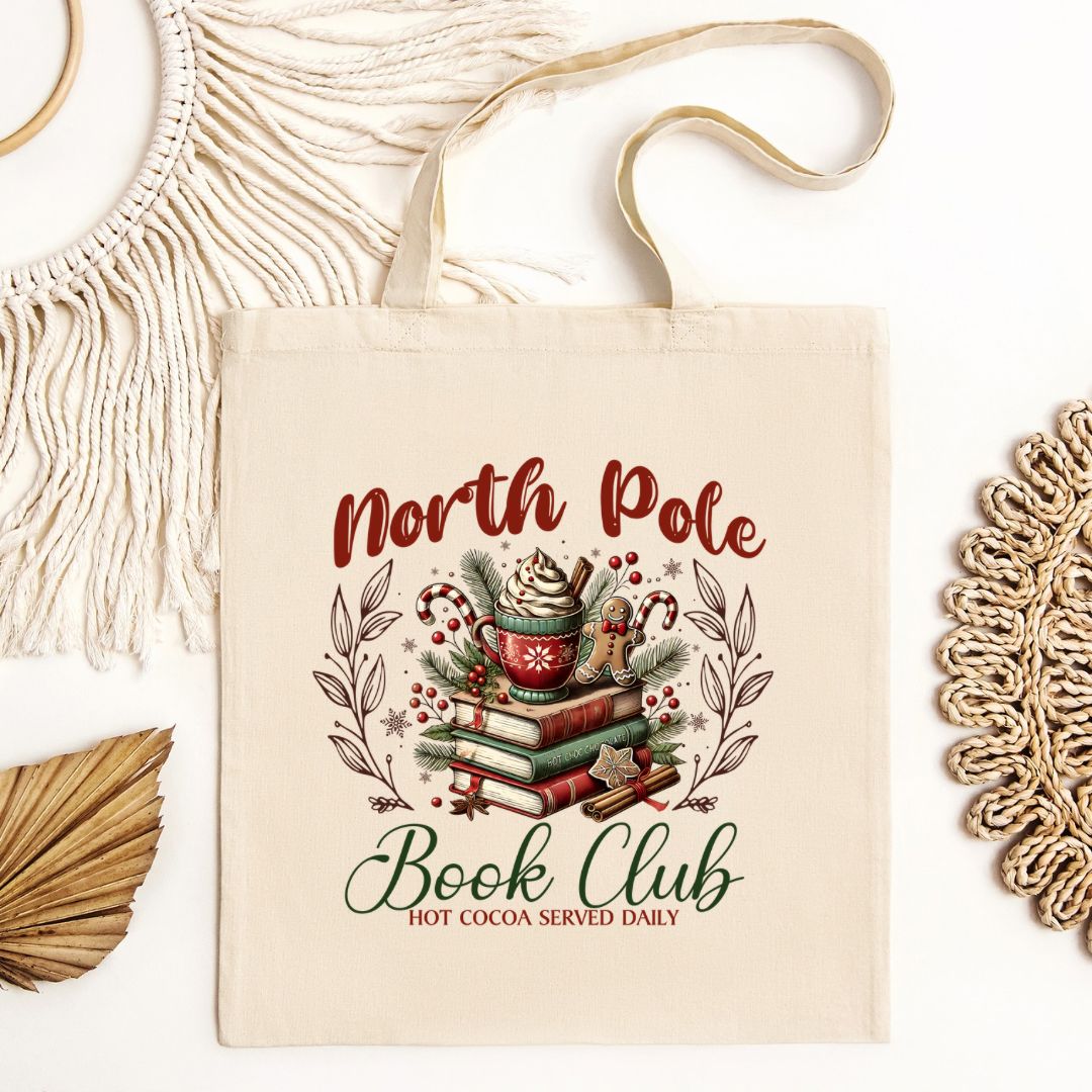 Christmas Book Club Tote Bag