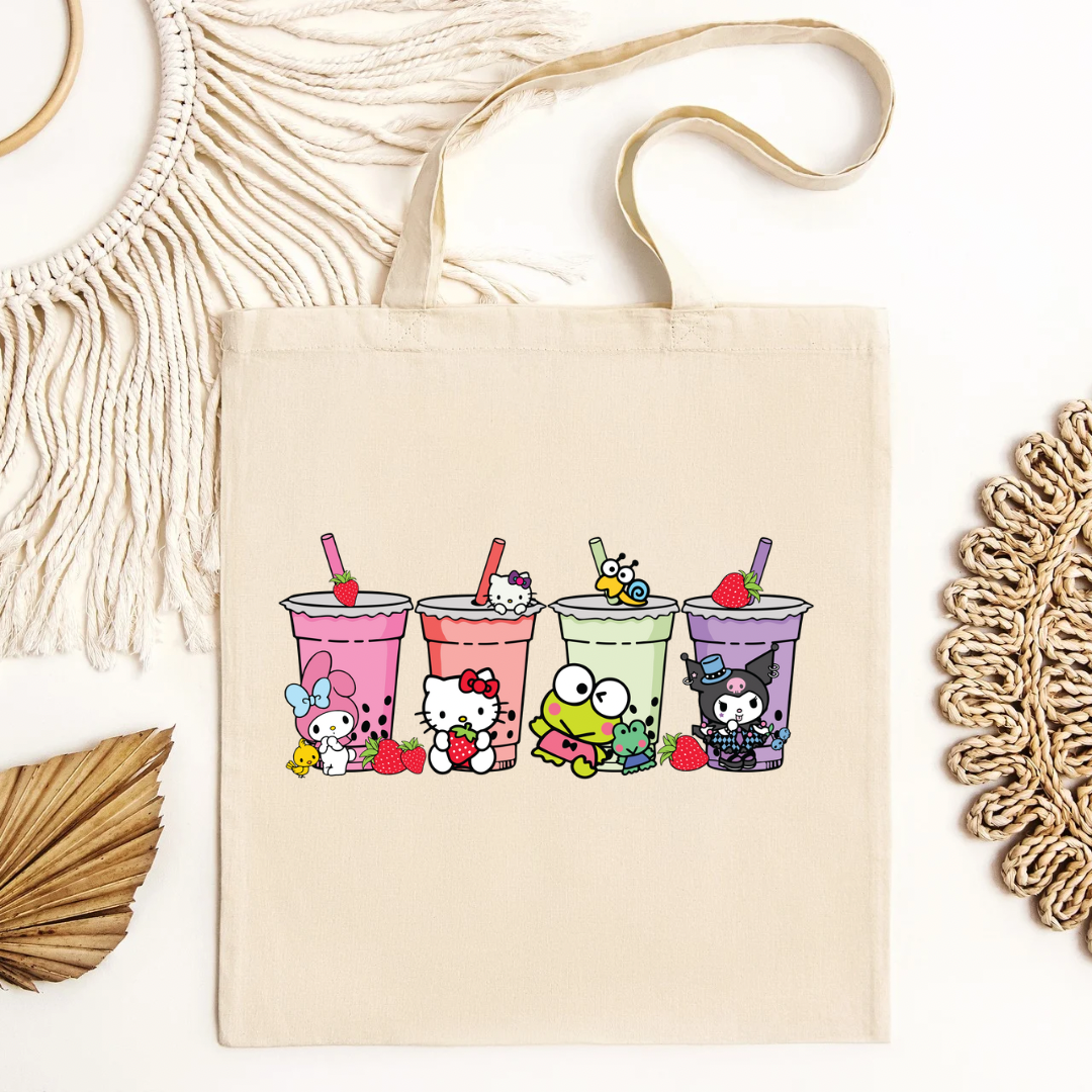 Hello Kitty Boba Tote Bag