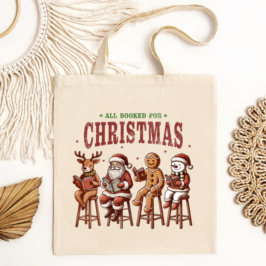 Booked For Christmas Tote Bag