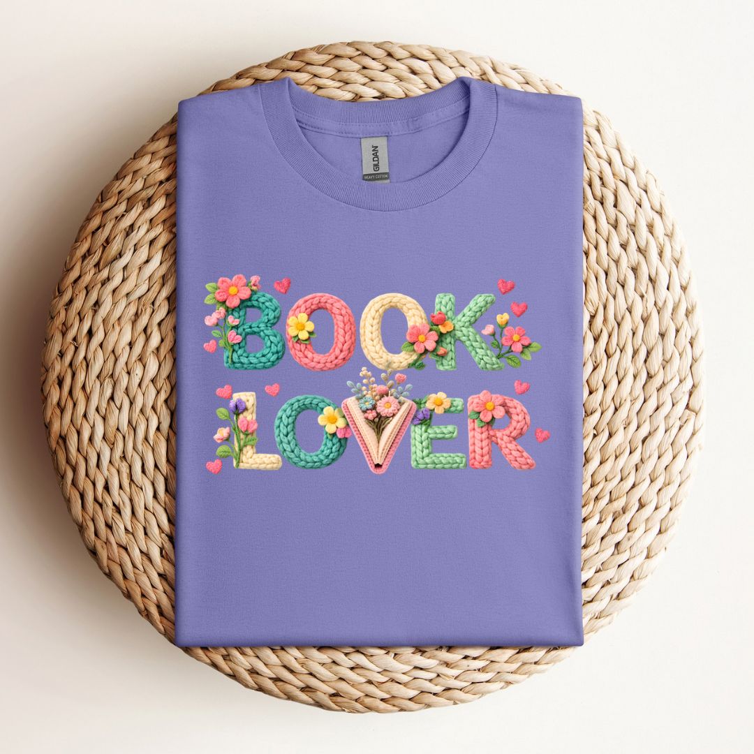 Book Lover Faux Yarn T-Shirt