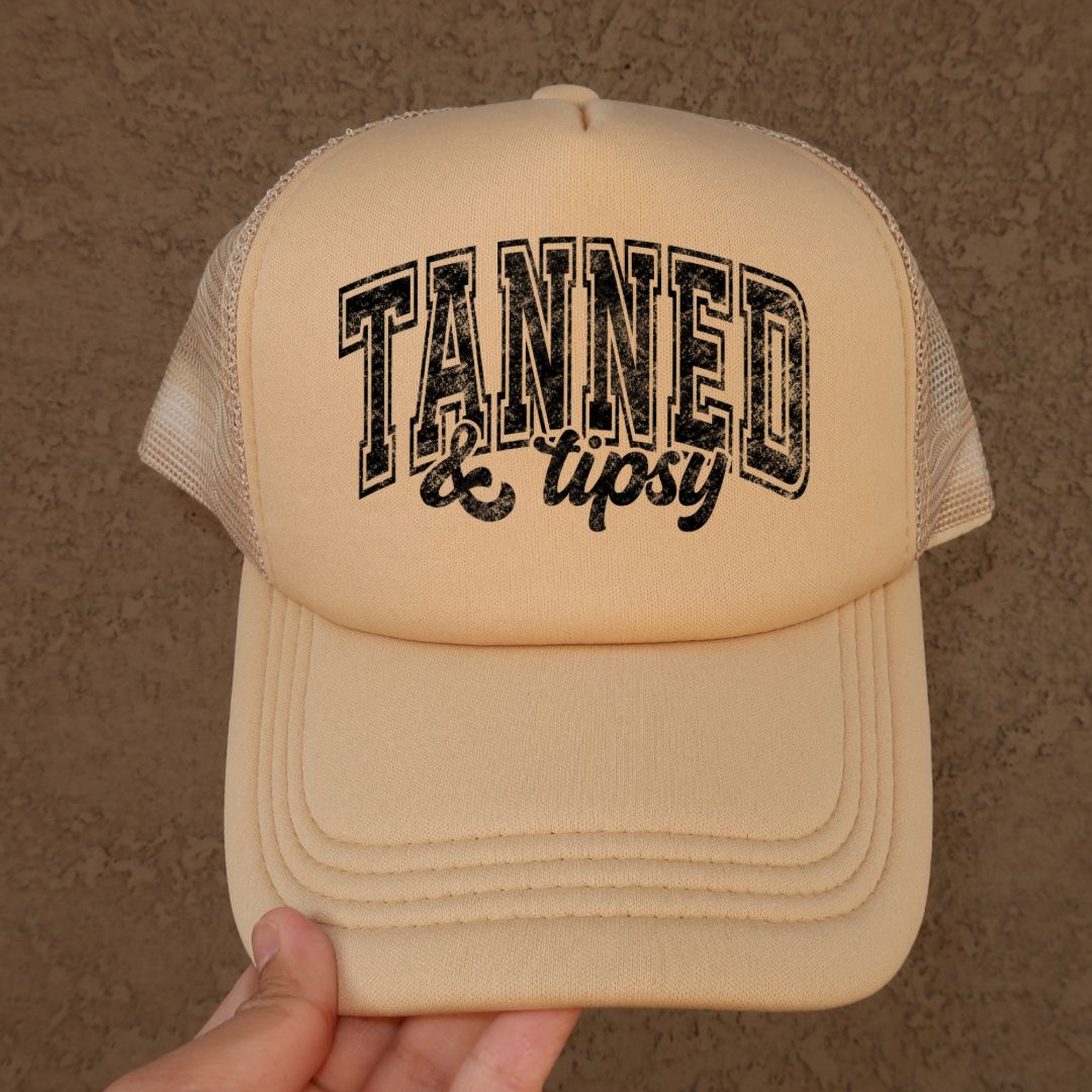Tanned &amp; Tipsy Trucker Hat