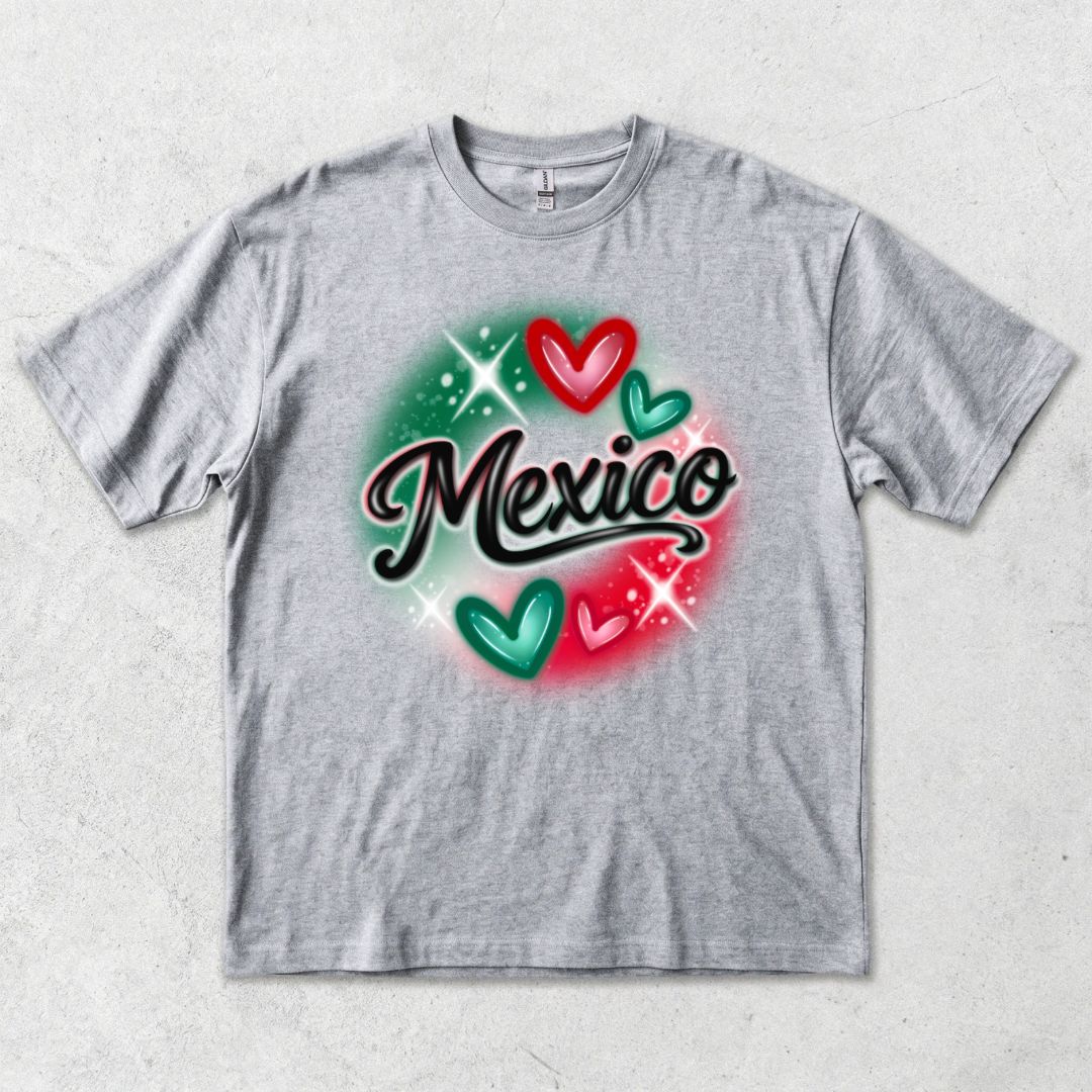 Mexico Faux Airbrushed T-Shirt