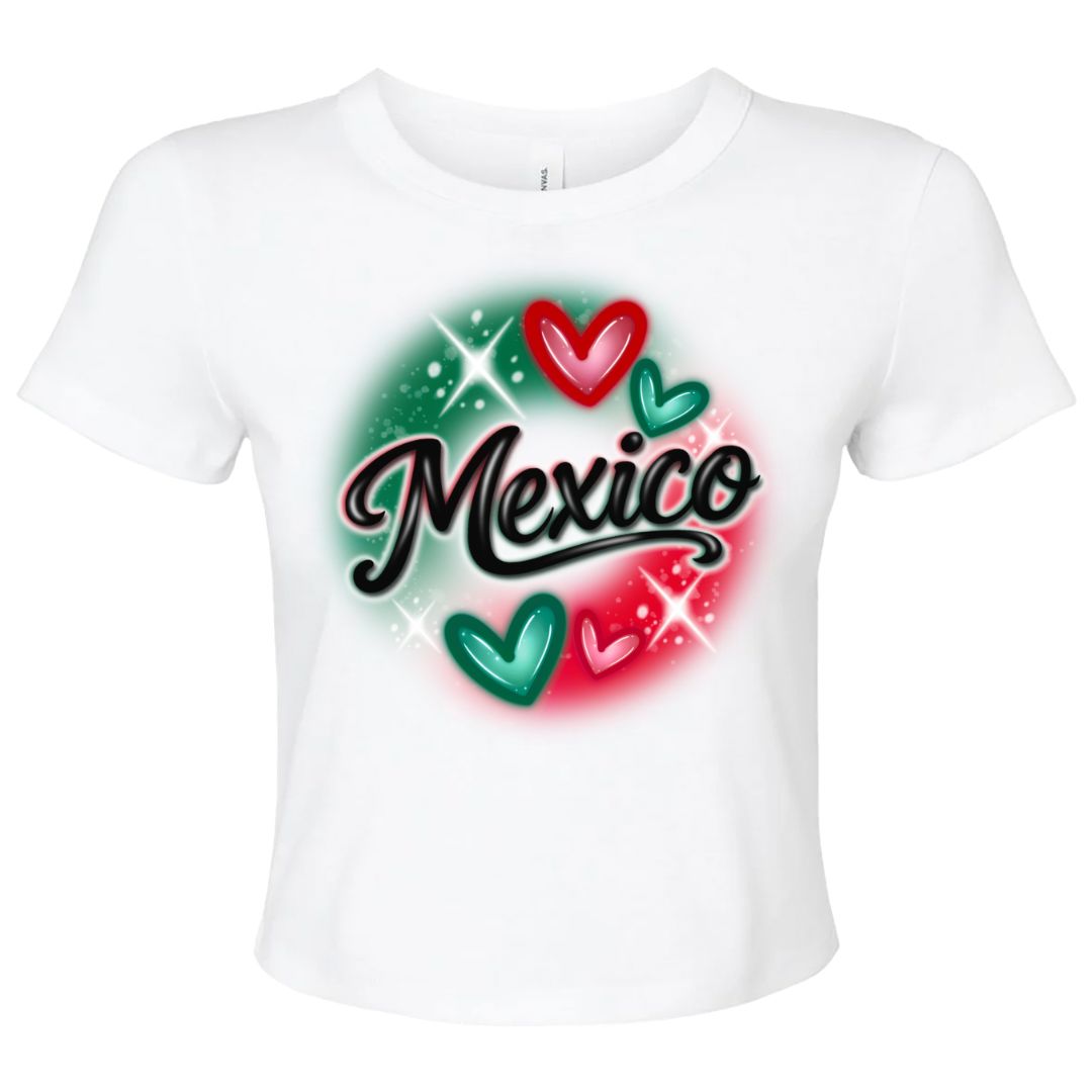 Mexico Faux Airbrushed Baby Tee