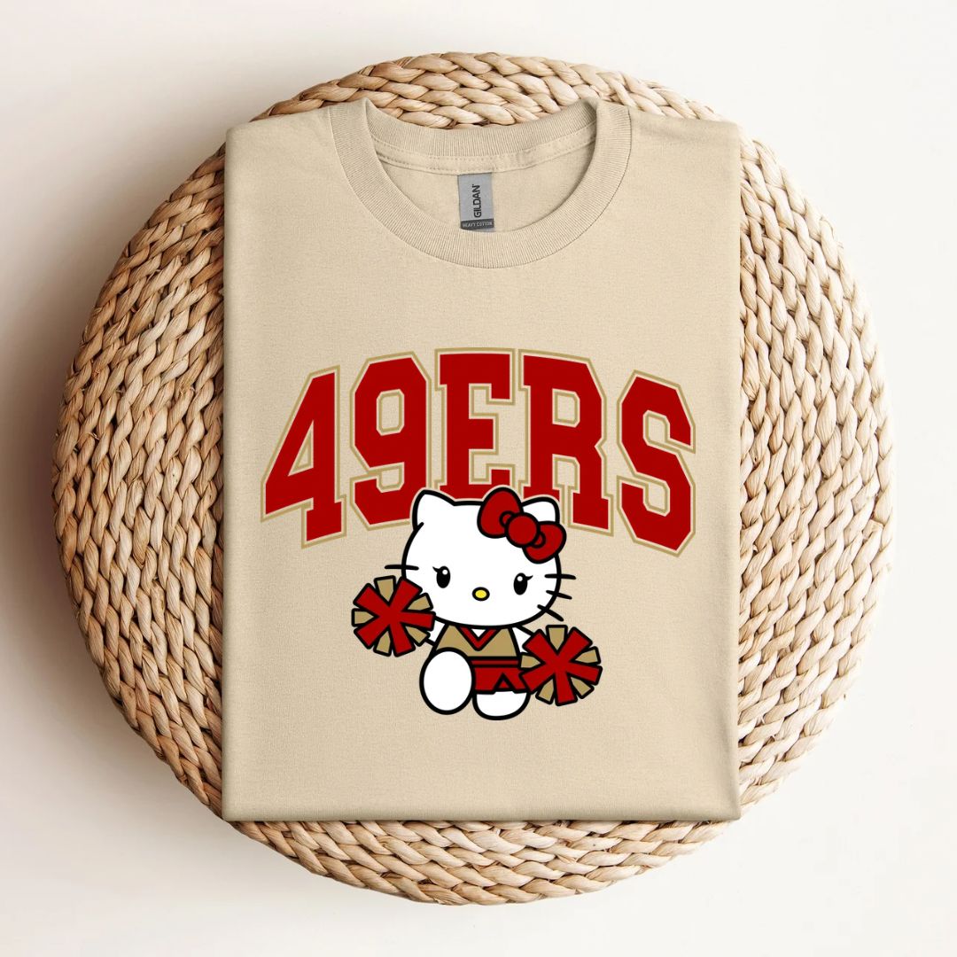 Hello Kitty 49ers Football T-Shirt