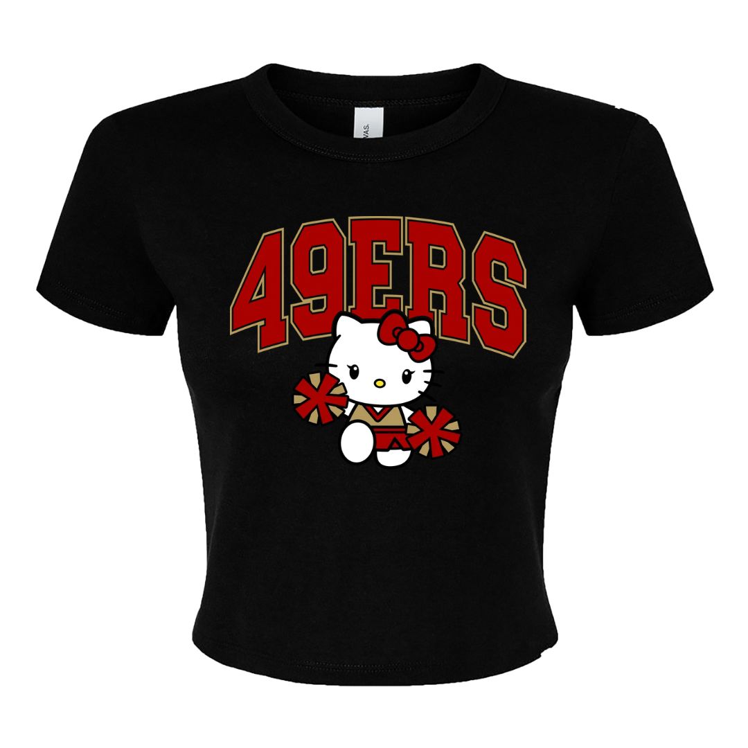 Hello Kitty 49ers Football Baby Tee / Crop Top