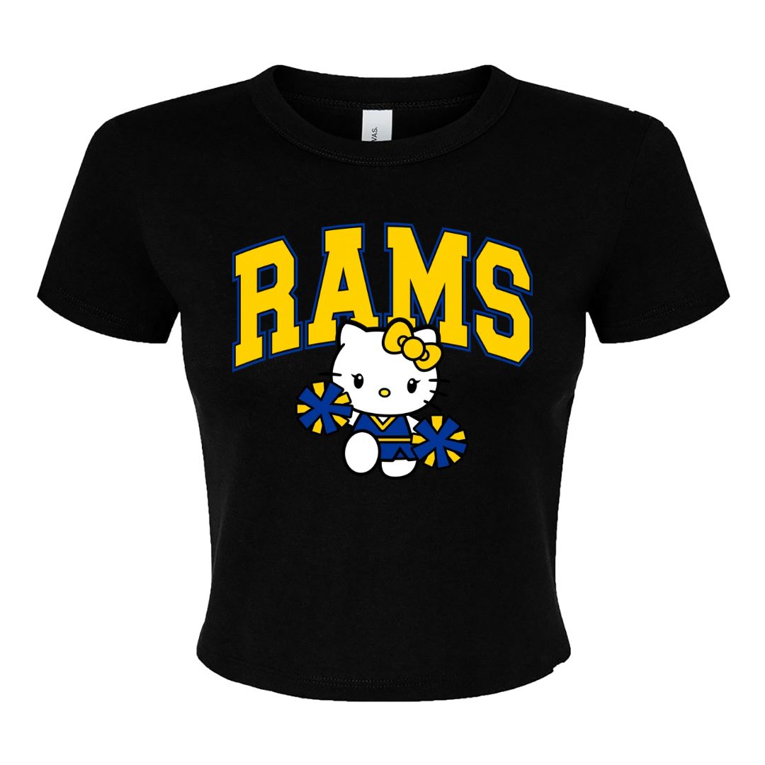 Hello Kitty Rams Football Baby Tee / Crop Top